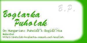 boglarka puholak business card